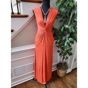 Grevergate Women's Solid Rayon Sleeveless V-Neck Long Maxi Dress Size Medium